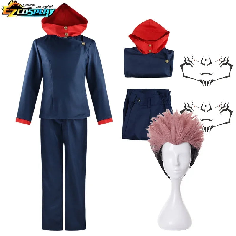 Conjunto Cosplay Itadori Yuji