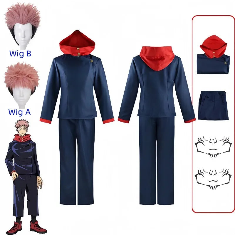 Conjunto Cosplay Itadori Yuji
